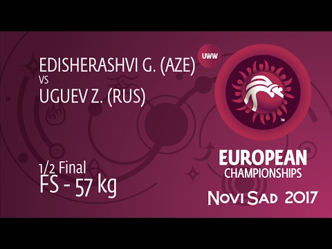 1/2 FS - 57 kg: G. EDISHERASHVI (AZE) df. Z. UGUEV (RUS), 5-1