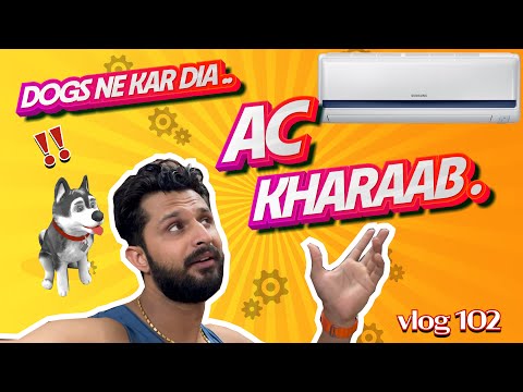 VLOG 102  DOGS ne kar diya AC kharab 😱 // vanshu ne merko diya cute gift