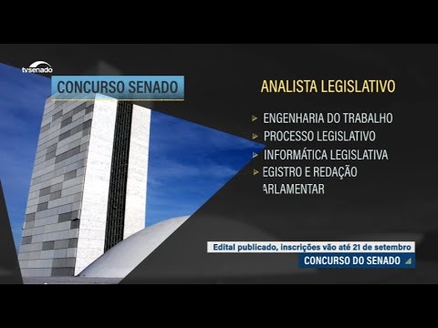 Concurso do Senado: inscrições vão até 21 de setembro