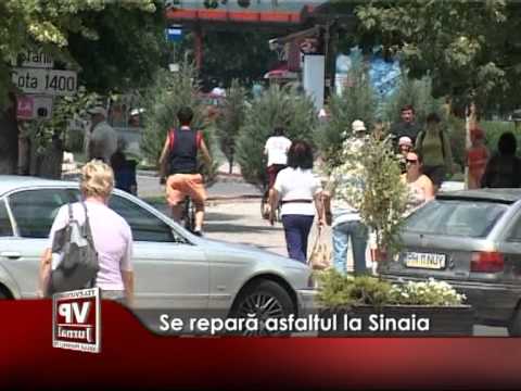 Se repară asfaltul la Sinaia