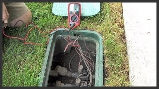 Troubleshooting: Testing power to a sprinkler valve.