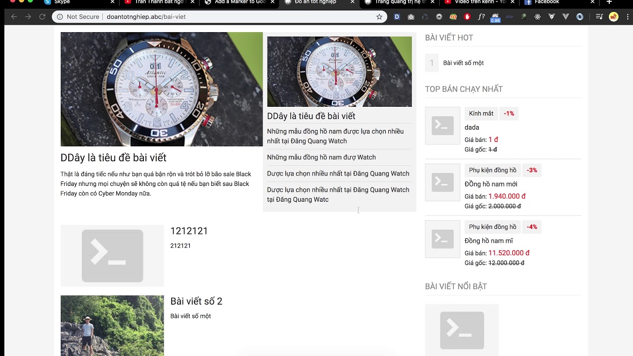 [Seri] - Website đồng hồ - Hiển thị sản phẩm top sidebar phần bài viết