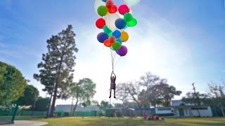FLYING WITH GIANT HELIUM BALLOONS (INSANE)
