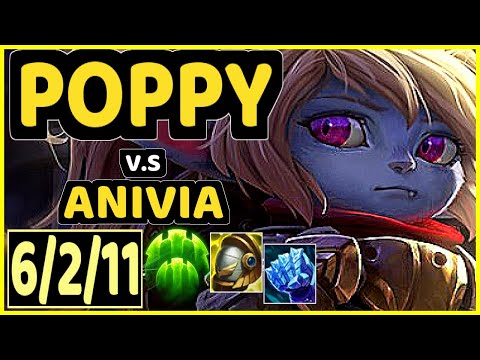 POPPY vs ANIVIA - 6/2/11 KDA BOTTOM SUPPORT GAMEPLAY - EUW Ranked MASTER