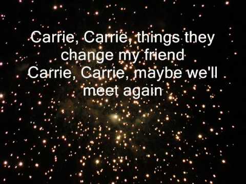 Carrie - Europe. ( Lyrics on screen )