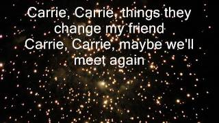 Carrie - Europe. ( Lyrics on screen )