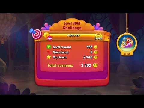 @Fishdom Win Strikes Level 9053 - Special Level 9061 Challenge, Got 12K Coins