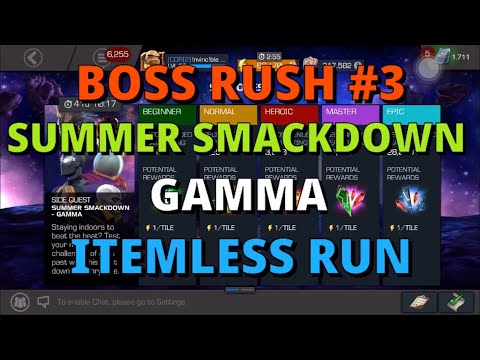 Summer Smackdown-GAMMA BOSS RUSH #3 Itemless run! #MCOC(Marvel Contest of Champions )