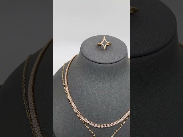 طقم غويشة 4 قطع - فضي, ذهبي