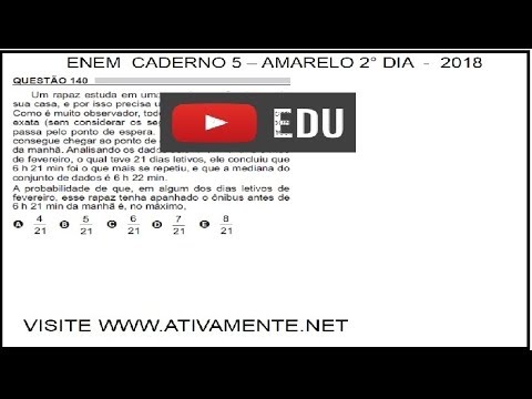 Questão 140 do ENEM  2018