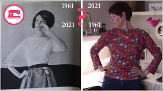 Retro und Vintage 1961 - Kimonobluse aus Jersey. Ein gemütlicher Näh-Vlog.