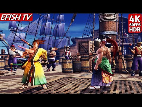 Tokugawa Yoshitora vs Kibagami Genjuro (Hardest AI) - Samurai Shodown