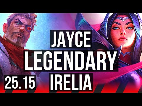 JAYCE vs IRELIA (TOP) | 13/1/5, 6 solo kills, Legendary | KR Master | 25.15