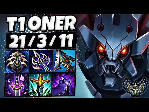 T1 Oner Kha'Zix vs Lee Sin [ Jungle ] Korea Challenger 1337 LP | Patch 26.3