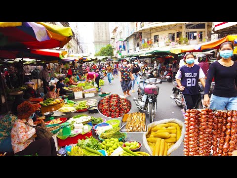 Life In Cambodian Market At Boeung Proleut In Phnom Penh On Sunday