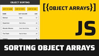 Sorting Object Arrays in JavaScript
