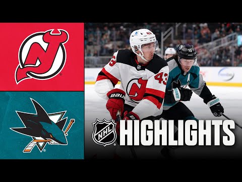 NHL Highlights | Devils vs. Sharks | October 30, 2025