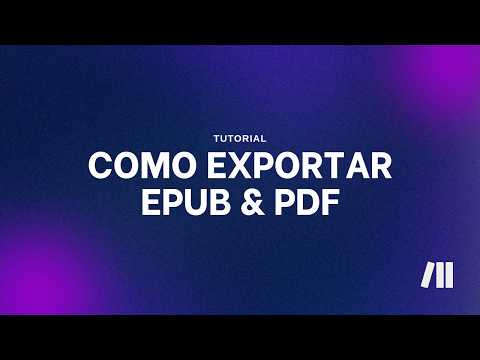 Thumbnail do video: Como exportar seu livro