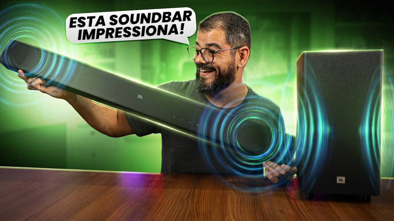 Miniatura da avaliação em vídeo de Soundbar JBL Cinema SB595 5.1 Canais com Subwoofer
