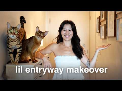 Making my lil entryway WELCOMING for me + my cats!