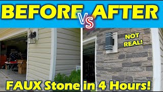 The Best AFFORDABLE Faux Stone Veneer DIY Install: Easy & Affordable