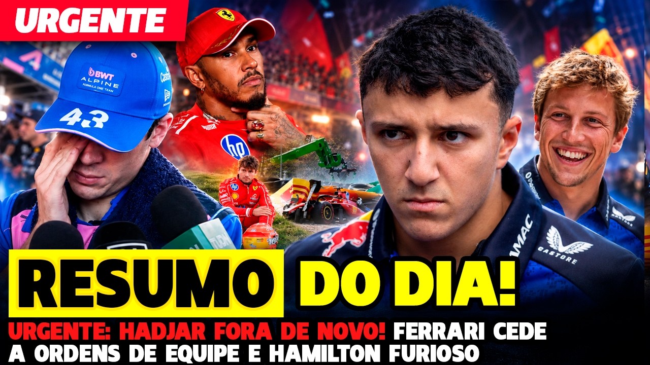🚨URGENTE: HADJAR FORA DE NOVO, FERRARI USARÁ ORDENS DE EQUIPE E ENFURECE HAMILTON | FÓRMULA 1
