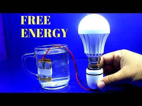 How To Make Free Energy Light Bulb Using Salt - Free Energy Light Bulb From Salt Water