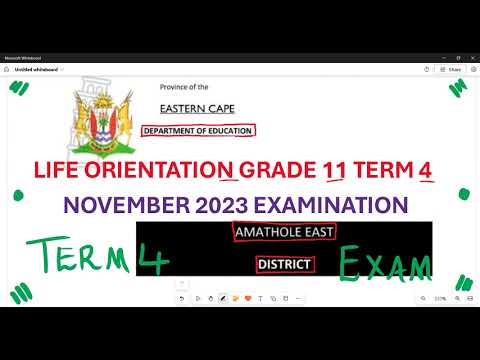 Life Orientation Grade 11 November 2023 Exam Term 4