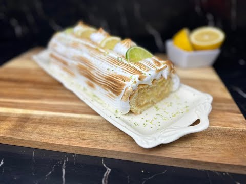 Pour changer de la bûche classique, voici la version façon TARTE AU CITRON MERINGUÉE ! Un pur délice