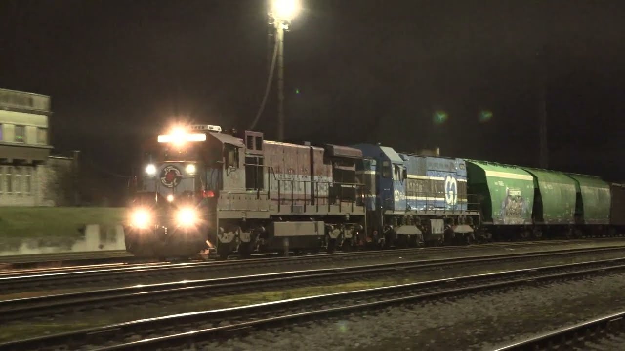 Тепловозы C36-7i-1545+ТЭМ7-0234 на ст. Маарду / C36-7i-1545+TEM7-0234 at Maardu station