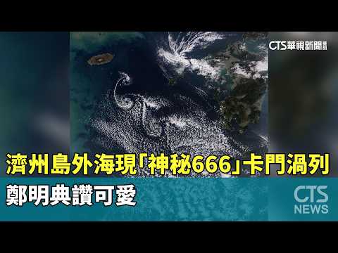 濟州島外海現「神秘666」卡門渦列！　鄭明典讚可愛