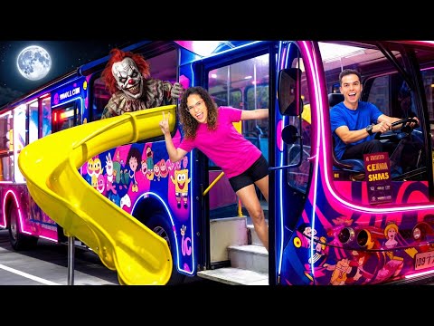 We spent the night on a party bus and the Dark Web clown showed up!