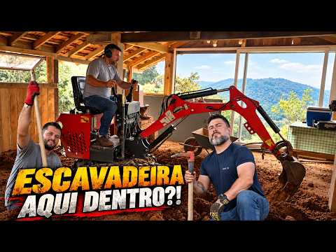 A CABANA FICOU BAIXA DEMAIS… ENTÃO CAVAMOS O CHÃO!