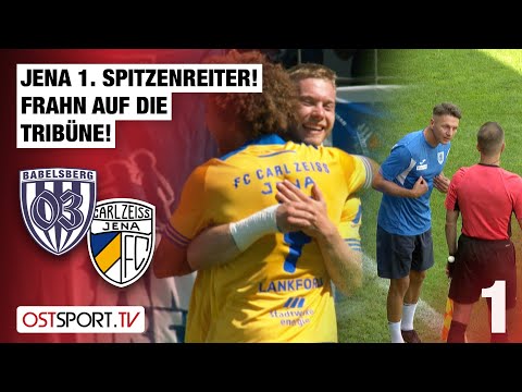 Jena 1. Spitzenreiter! Frahn auf die Tribüne: Babelsberg 03 - Carl Zeiss Jena | Regionalliga Nordost