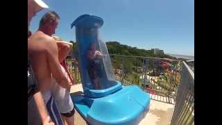 Go Pro down the AquaLoop Water slide at Wild Waves