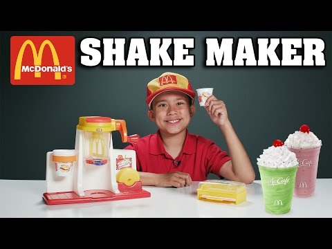 McDonald's SHAKE MAKER!!! Cooking with Evan - Vintage Toy Review!