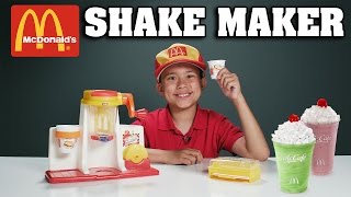 McDonald's SHAKE MAKER!!! Cooking with Evan - Vintage Toy Review!