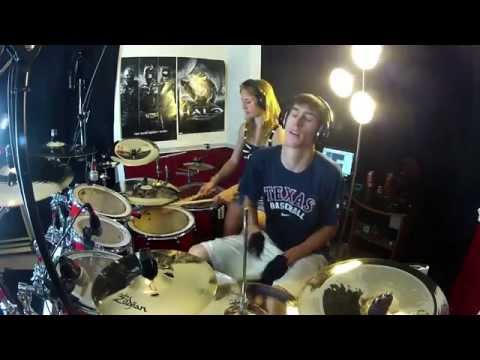 1 Girl 1 Guy 1 Drum Set (Drum Solo for 2 Drummers)