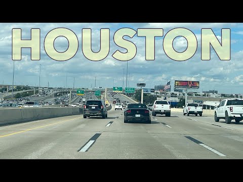 Texas Highways: Interstate 10, Interstate - 610 and Interstate 45 - Houston - 4K