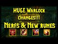 HUGE Warlock Changes for Phase 3 - Nerfs and New Runes