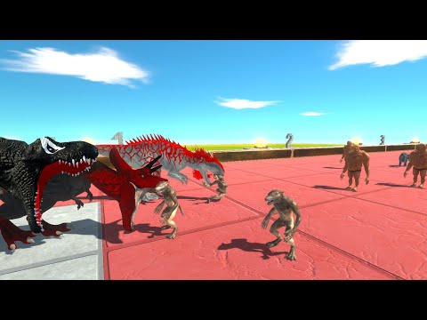 5 Levels of FANTASY Challenge vs Godzilla vs DINOSAURS - Animal Revolt Battle Simulator