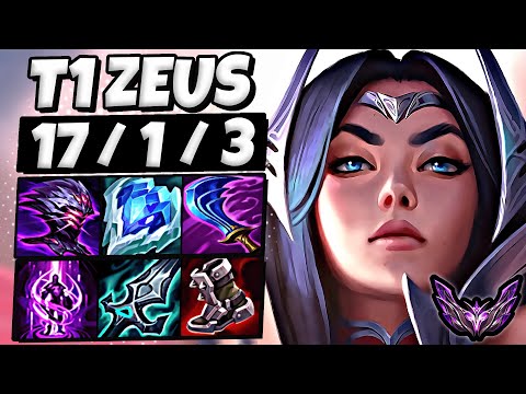 T1 Zeus Irelia vs Aatrox TOP [ Quadra Kill ] Lol Korea Master Patch 13.24 ✅