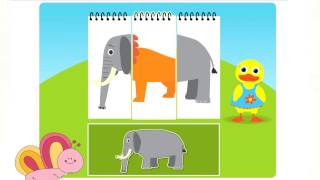 Match up animals | Find the missing piece | Educational games | Video for kids