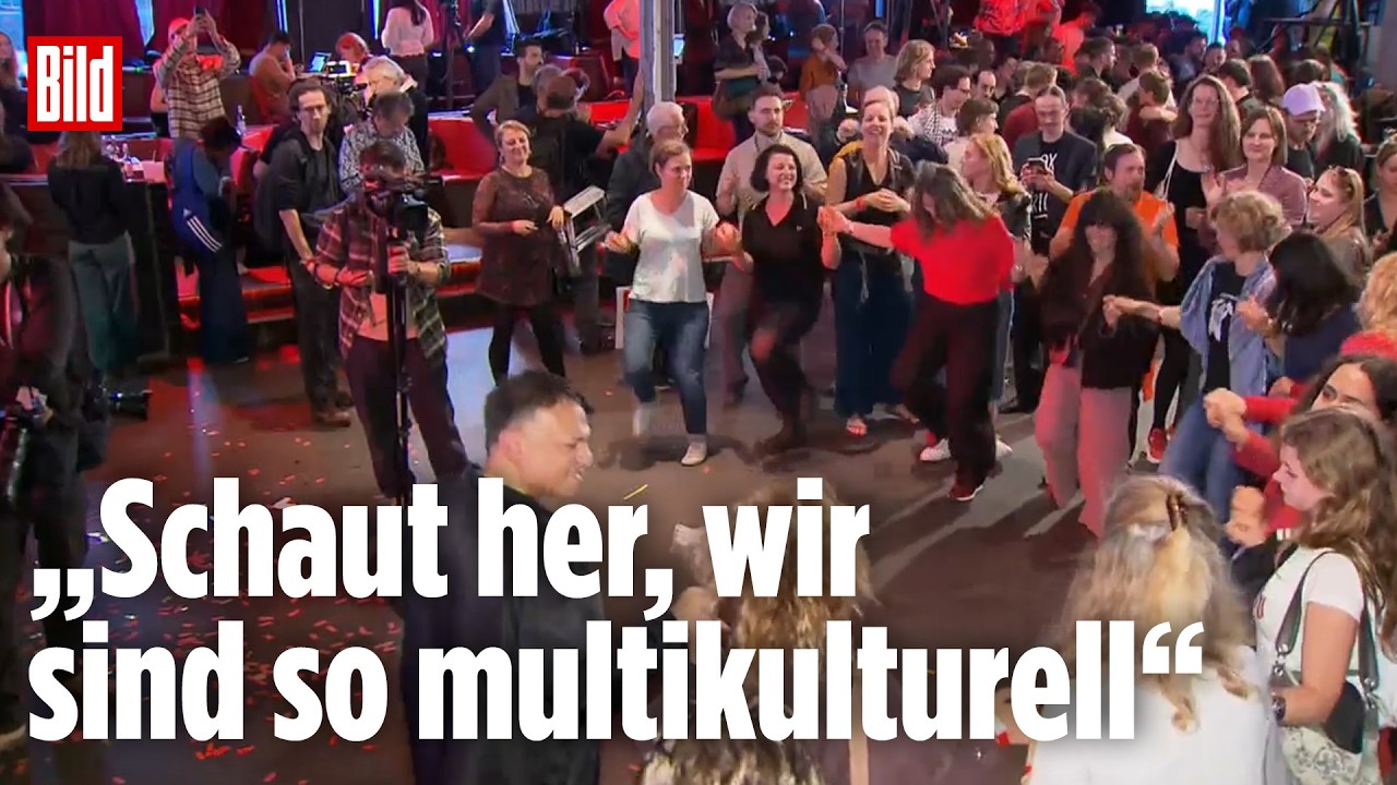 WAHL-SIEG IN BERLIN: „Reinste Performance!“ Die Linke feiert mit Multi-Kulti-Tanz
