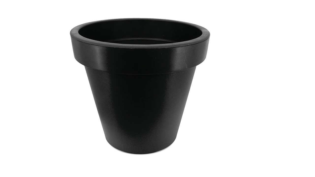 Anthracite Round Flower Planter 26 cm