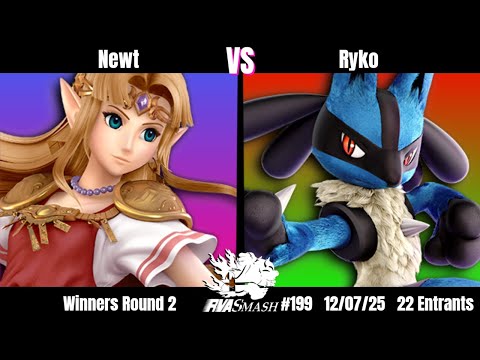 RVA Smash 199 | Newt (Zelda) vs Ryko (Lucario) | Winners Round 2 | 22 Entrants | SSBU