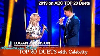 Logan Johnson &amp; Julia Michaels Duet “What a Time” GREAT | American Idol 2019 TOP 20 Celebrity Duets