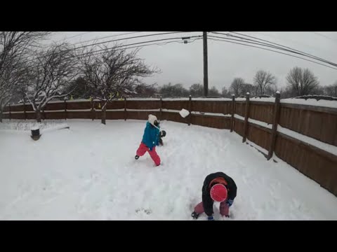 Playing and Running on Snow Challenge with My Brother and Sister Video