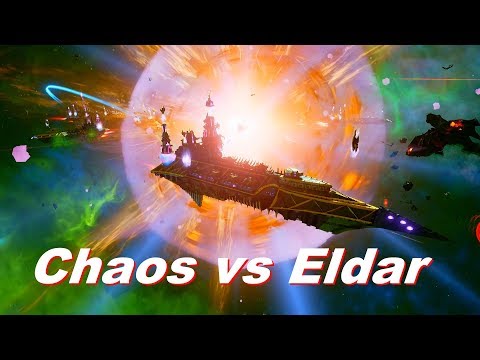 Chaos vs Eldar! Tzeentch Fleet, Rank 141, Heroic Difficulty, 1500 - Battlefleet Gothic Armad