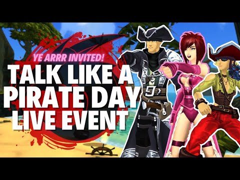 AQ3D Talk Like A Pirate Day Live Event Update!  Times & Location  |  AQ3D Update!